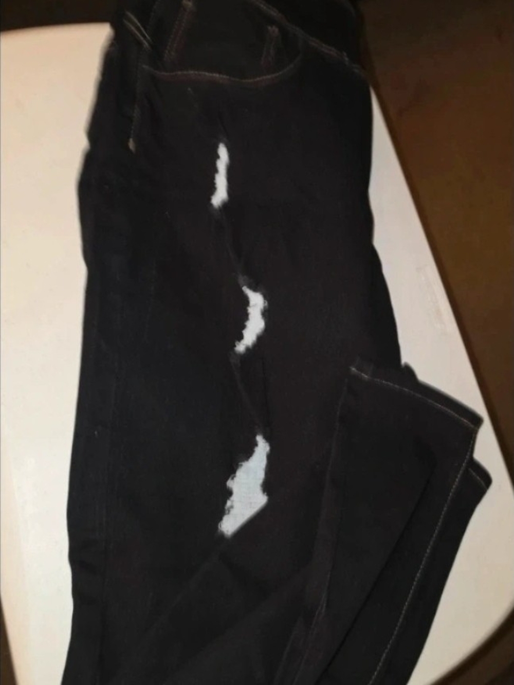 Ashley Stewart Black Ripped Skinny Jeans. Brand New Size 22.